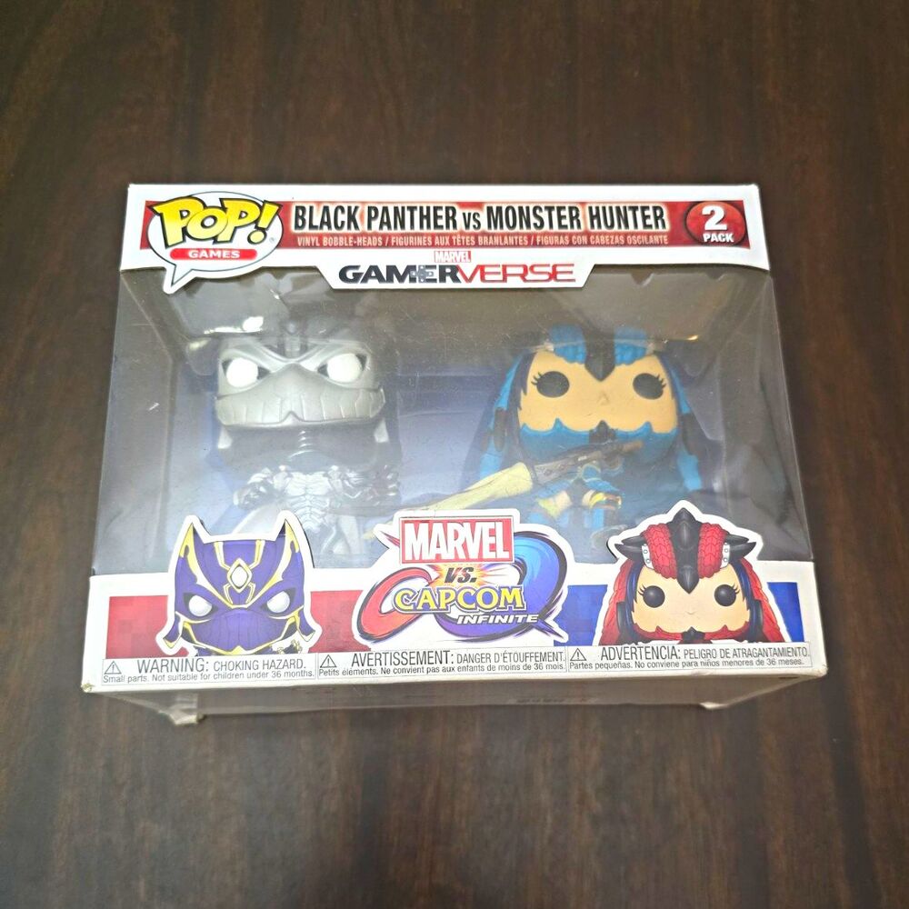 Funko Pop! Games Gamerverse Marvel vs. Capcom Black Panther vs Monster Hunter